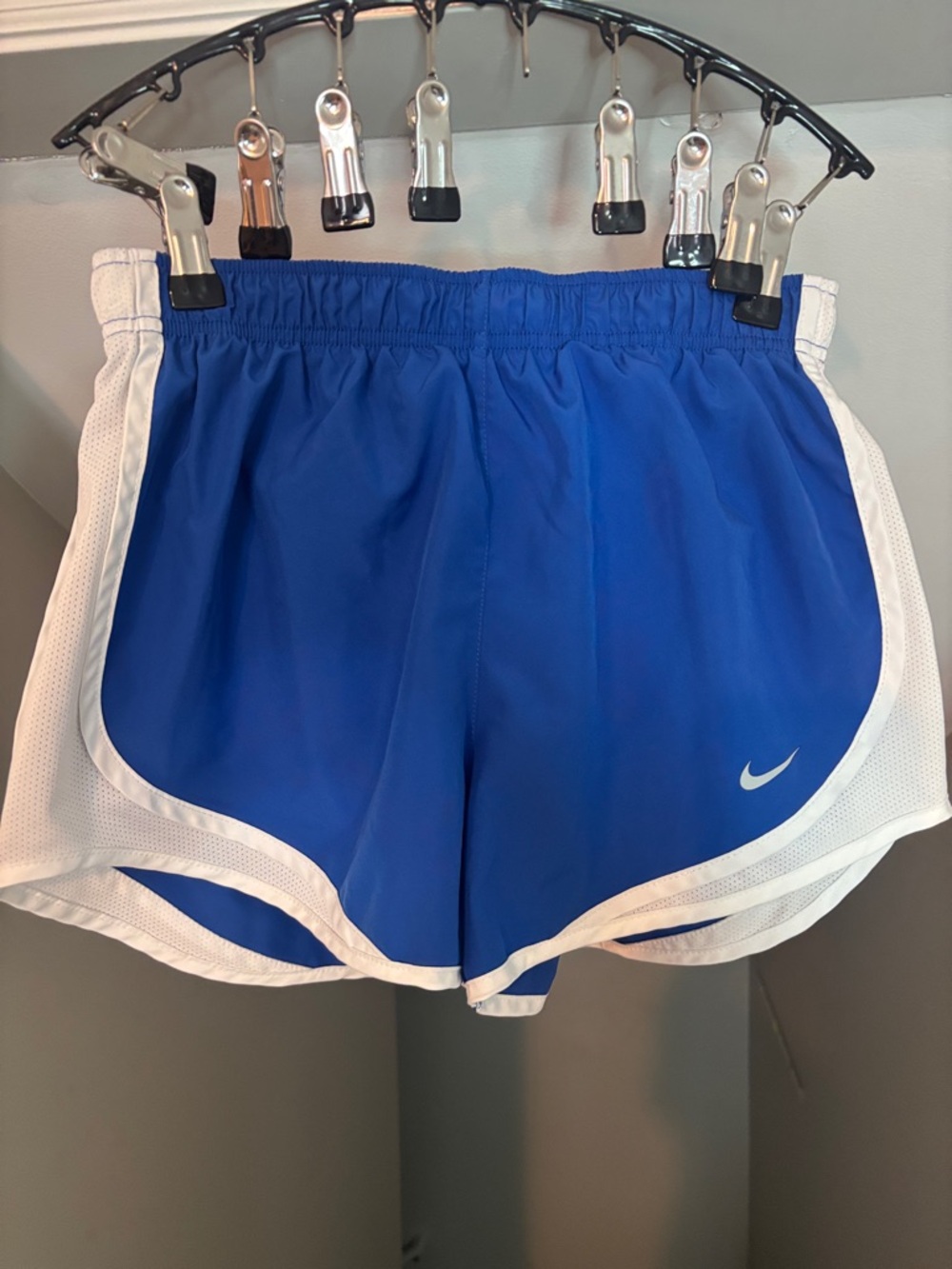 Nike Women's Royal Blue Athletic Shorts with White Trim
